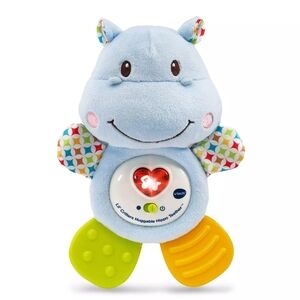 Lil' Critters Huggable Hippo Teether - Blue and Green